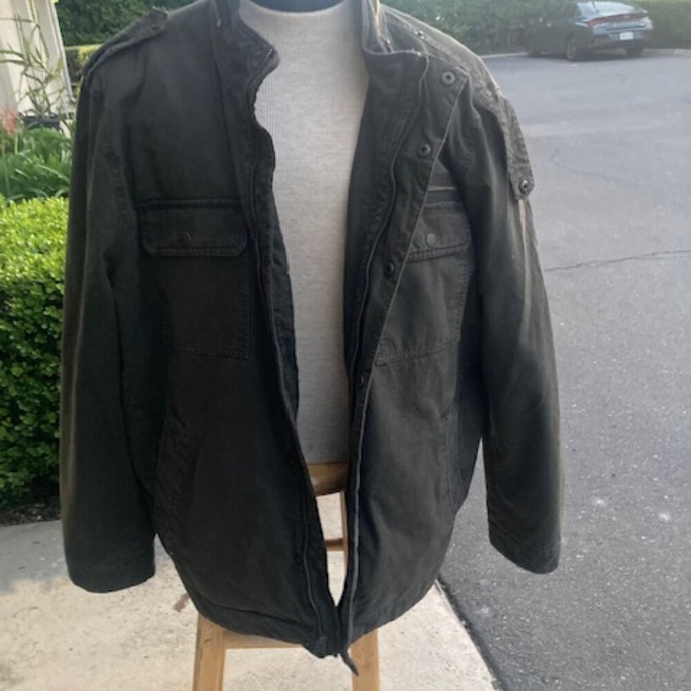 Levi's Military Field Jacket, Snap closure, XXL Olive Green color, Nice.